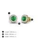 4 - Bernice Emerald and Diamond Stud Earrings 