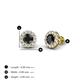 4 - Bernice Black and White Diamond Stud Earrings 