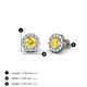 4 - Bernice Yellow Sapphire and Diamond Stud Earrings 