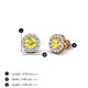 4 - Bernice Yellow Sapphire and Diamond Stud Earrings 