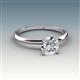 3 - Elodie 1.50 ct IGI Certified Cushion Shape Lab Grown Diamond (6.50 mm) Solitaire Engagement Ring 