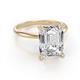 3 - Elodie 4.00 ct IGI Certified Emerald Shape Lab Grown Diamond (10.00x7.50 mm) Solitaire Engagement Ring 