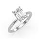 4 - Elodie 3.00 ct IGI Certified Emerald Shape Lab Grown Diamond (9.50x6.50 mm) Solitaire Engagement Ring 