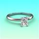3 - Elodie 1.00 ct IGI Certified Lab Grown Diamond Radiant Shape (7.00x5.00 mm) Solitaire Engagement Ring 