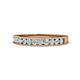 1 - Kathiryn 2.30 mm Aquamarine and Diamond 11 Stone Wedding Band 