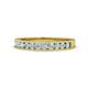 1 - Kathiryn 2.30 mm Aquamarine and Diamond 11 Stone Wedding Band 