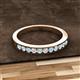 2 - Kathiryn 2.30 mm Aquamarine and Diamond 11 Stone Wedding Band 