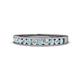 1 - Kathiryn 2.30 mm Aquamarine and Diamond 11 Stone Wedding Band 