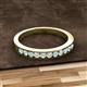 2 - Kathiryn 2.30 mm Aquamarine and Lab Grown Diamond 11 Stone Wedding Band 