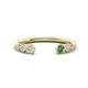 1 - Makena Lab Grown Diamonds and Created Alexandrite Open Wedding Band 