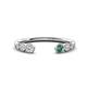 1 - Makena Lab Grown Diamonds and Created Alexandrite Open Wedding Band 