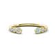 1 - Makena Lab Grown Diamonds and Aquamarine Open Wedding Band 