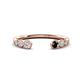 1 - Makena Lab Grown Diamonds and Black Diamond Open Wedding Band 