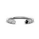 1 - Makena Lab Grown Diamonds and Black Diamond Open Wedding Band 