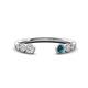 1 - Makena Lab Grown Diamonds and Blue Diamond Open Wedding Band 