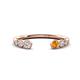 1 - Makena Lab Grown Diamonds and Citrine Open Wedding Band 