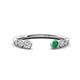 1 - Makena Lab Grown Diamonds and Emerald Open Wedding Band 