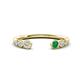 1 - Makena Lab Grown Diamonds and Emerald Open Wedding Band 