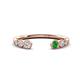 1 - Makena Lab Grown Diamonds and Green Garnet Open Wedding Band 