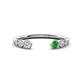 1 - Makena Lab Grown Diamonds and Green Garnet Open Wedding Band 
