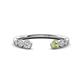 1 - Makena Lab Grown Diamonds and Peridot Open Wedding Band 
