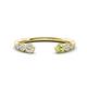 1 - Makena Lab Grown Diamonds and Peridot Open Wedding Band 
