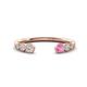 1 - Makena Lab Grown Diamonds and Pink Sapphire Open Wedding Band 