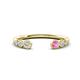 1 - Makena Lab Grown Diamonds and Pink Sapphire Open Wedding Band 