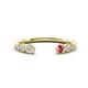 1 - Makena Lab Grown Diamonds and Pink Tourmaline Open Wedding Band 