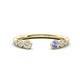1 - Makena Lab Grown Diamonds and Tanzanite Open Wedding Band 