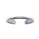 1 - Makena Lab Grown Diamonds and Tanzanite Open Wedding Band 