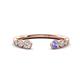 1 - Makena Lab Grown Diamonds and Tanzanite Open Wedding Band 