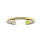 1 - Makena Lab Grown Diamonds and Yellow Diamond Open Wedding Band 