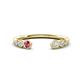 1 - Makena Pink Tourmaline and Lab Grown Diamonds Open Wedding Band 