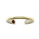 1 - Makena Red Garnet and Lab Grown Diamonds Open Wedding Band 