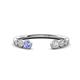1 - Makena Tanzanite and Lab Grown Diamonds Open Wedding Band 