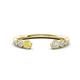 1 - Makena Yellow Sapphire and Lab Grown Diamonds Open Wedding Band 