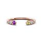 1 - Makena Amethyst and Peridot Open Wedding Band 