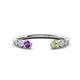 1 - Makena Amethyst and Peridot Open Wedding Band 