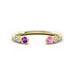 1 - Makena Amethyst and Pink Sapphire Open Wedding Band 