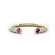 1 - Makena Pink Tourmaline and Amethyst Open Wedding Band 