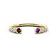 1 - Makena Red Garnet and Amethyst Open Wedding Band 
