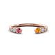 1 - Makena Pink Tourmaline and Citrine Open Wedding Band 
