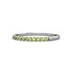1 - Clara 2.00 mm Peridot 10 Stone Wedding Band 