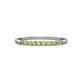 2 - Clara 2.00 mm Peridot 10 Stone Wedding Band 