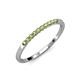 3 - Clara 2.00 mm Peridot 10 Stone Wedding Band 