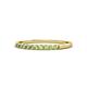 1 - Clara 2.00 mm Peridot 10 Stone Wedding Band 
