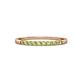 2 - Clara 2.00 mm Peridot 10 Stone Wedding Band 