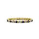 1 - Gracie 2.00 mm Round Blue Sapphire and Diamond Eternity Band 