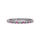 1 - Gracie 2.00 mm Round Pink Sapphire and Diamond Eternity Band 